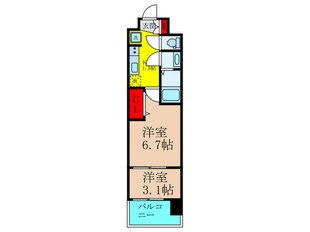 スプランディッド荒本駅前ＤＵＥの物件間取画像